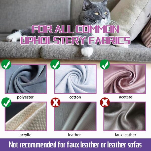 Furniture Cat Scratch Protector - 12 Pcs Clear Self-Adhesive Cat Couch Protectors, Furniture Protectors from Cat Scratching, couch corner protectors for cats (with 52 Twist Pins) - Image 5