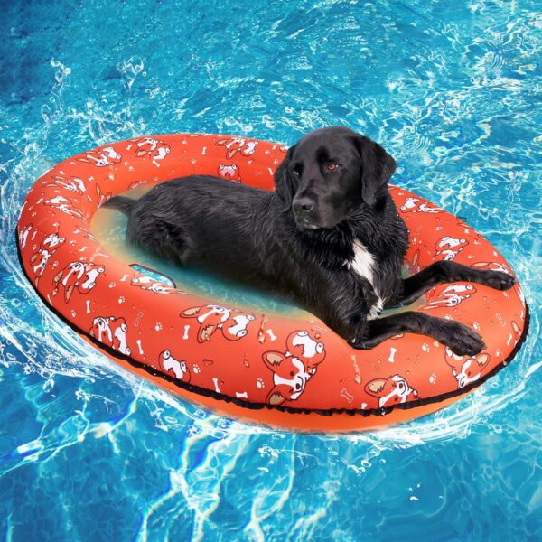 55'' x 35'' Dog Pool Float, Dog Floats for Pool, Pool Rafts for Dogs, Inflatable Pool Floats for Small Medium and Large Dogs, Pool Floats for Dogs for Lake River Pool Scratch Resistant