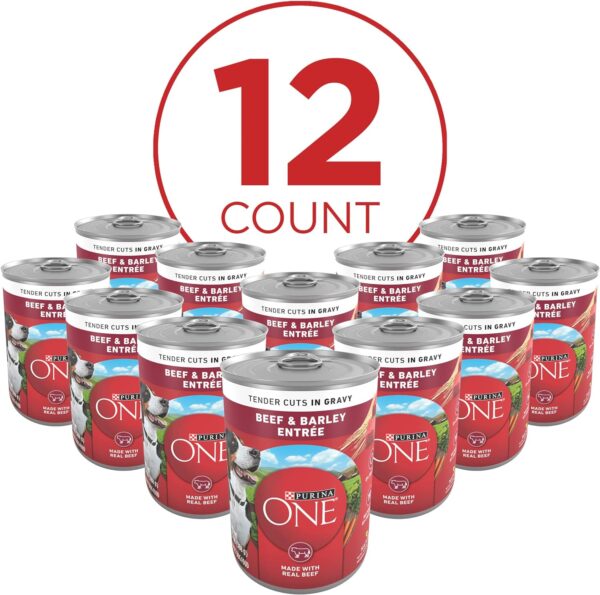 Purina ONE Tender Cuts in Gravy Beef and Barley Entree in Wet Dog Food Gravy - (Pack of 12) 13 oz. Cans - Image 2