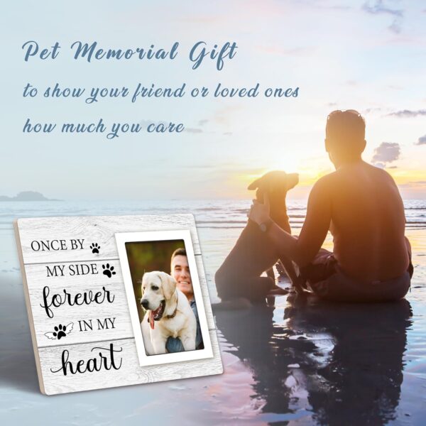 Pet Memorial Gifts for Dogs - Dog Memorial Gifts Picture Frame - Loss of Dog Sympathy Gift, Pet Loss Gifts Dog Remembrance Gift, Cat Passing Away Memorial Frame with Paw Print 4x6" Photo - Image 2