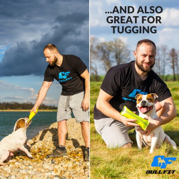 2-in-1 Floating Fetch Toy & Bite Tug - Tough, Strong, Interactive Dog Throw Toys for Medium to Large Dogs - Perfect for Dock Diving, Training & Fetching - Fire Hose Ballistic Water Pool Dog Fetch Toy - Image 4