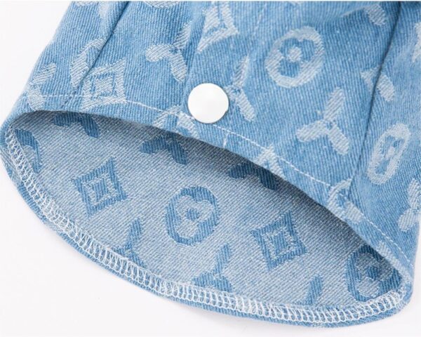 Clothes for Dogs Puppy Clothes Boy Dog Shirts Dog Clothes for Small Dogs Denim Shirt with Leash Ring Dog Pjs Female Pet Clothes Outfits Dog Hoodie Soft Puppy Sweatshirt Cat Shirts Light Blue S - Image 5