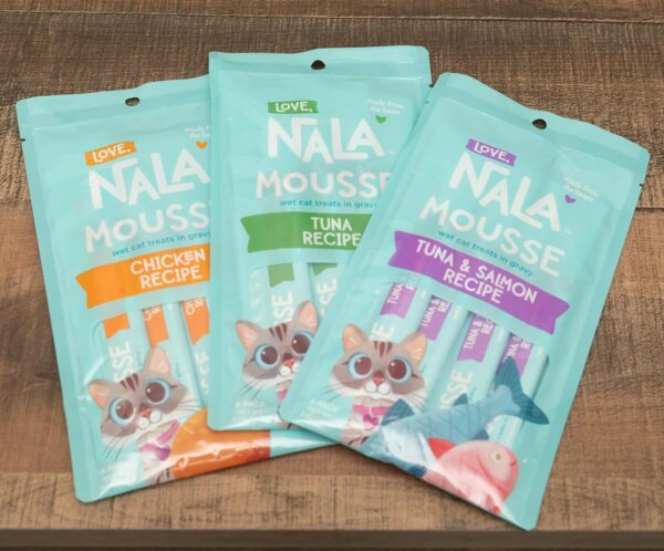 LOVE, NALA -Brain & Heart Health - Tuna Plus Omega 3 Mousse - Wet Food Cat Puree - Lickable Cat Squeeze Up Treat, Topper - Grain Free, Fiber, Minerals, Vitamins - 4 Pack 2 oz. - Image 7