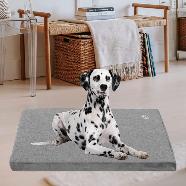 EMPSIGN Stylish Dog Bed Mat Dog Crate Pad Mattress Reversible (Cool & Warm), Water Proof Linings, Removable Machine Washable Cover, Firm Support Small to XX Large Dogs, Grey,XL(41''''*28''''*3'''') - Image 5