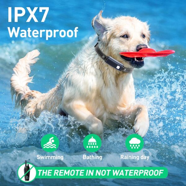 Dog Shock Collar 2 Dogs(15-150lbs) with Flashing Light for Night Walks,4000FT Dog Training Collar Adjustable Pitch Beep(1-8), Vibration(1-16), Safe Shock(1-99), and Keypad Lock, Shock Collar for Dogs - Image 6