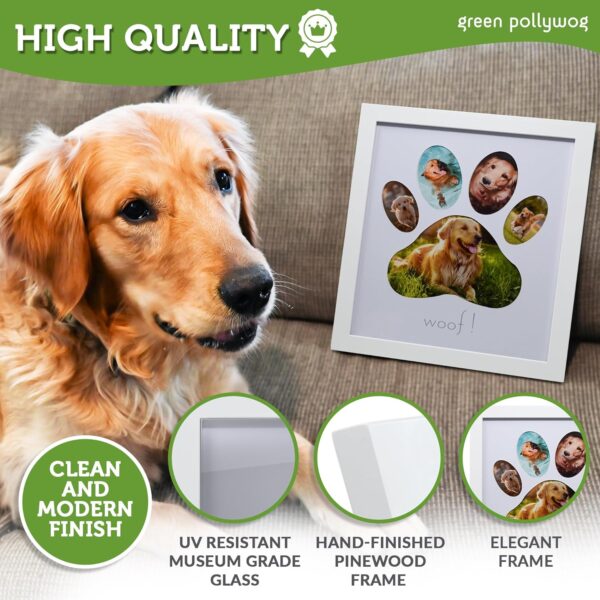 Green Pollywog,5-Opening Paw Print Collage Frame,Paw Print Picture Frame,Dog Frame for Pictures,Dog Mom Frame,Dog Dad Frame,Dog Paw Print Gifts,Pet Memorial Picture Frame,Pawprint Frame - Image 5