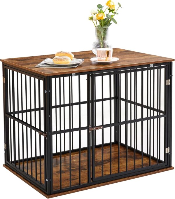 Made4Pets Dog Crate Furniture for Small Dogs, Heavy-Duty Dog Cage Chew-Resistant with Washable Cushion, Small Dog Kennel House for Indoor and Outdoor Use, Modern Side End Table, 25"*18.5"*22.8"