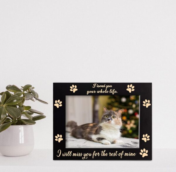 Remembrance Engraved Picture Frame, Cat and Dog Memorial Gifts, Sympathy Picture Frame for Pet Loss, Pet Memorial Gift for Loss of Dog Cat - Image 4