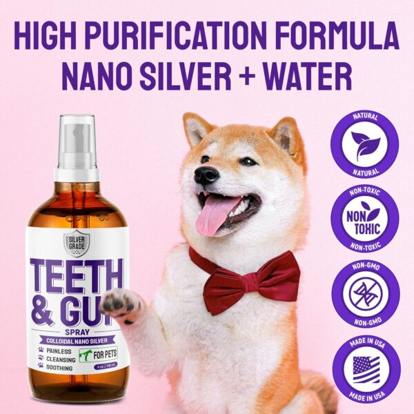 Teeth & Gum Spray for Dogs and Cats ● Dental Formula for Dog Mouth Rinse & Cat Mouth Care ● Cat & Dog Fresh Breath, Clean Teeth, No Pain Or Burning ● Dog Plaque and Tartar Remover (4 Oz) - Image 6