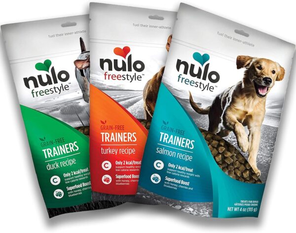 Nulo Freestyle Grain-Free Healthy Dog and Puppy Training Treats, Low Calorie Treats Made with Superfood Boost Ingredients, 2 Calories per Treat, 4 oz. Variety Pack