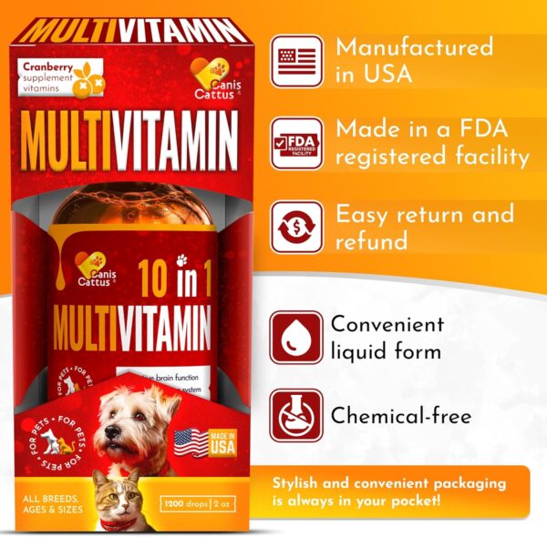 Multivitamin for Dogs & Cats | Multivitamin for Dogs | Cat Multivitamin | Dog Vitamin | Cat Vitamin | Pet Vitamin | Vitamins for Cats | Liquid Dog Vitamins | Liquid Cat Vitamins | 2 Oz - Image 6