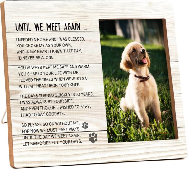 Pet Memorial Pictures Frame, Remembrance Photo Frame, Sympathy Gifts For Loss Of Pet Dog Cat, Farmhouse Home Living Room Bedroom Office Decoration -99