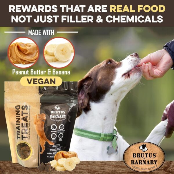 BRUTUS & BARNABY Training Treats for Dogs - Peanut Butter & Banana - All-Natural Healthy Low Calorie Vegan Dog Training Treats - Great to Use for Rewards in Training Your Puppy Or Dog - Image 7