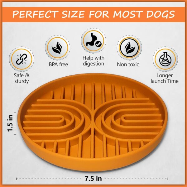 2 Pack Slow Feeder Dog Bowls for Large & Small Dog Bowls Non-Slip Dog Accessories. Silicone Lick mat for Dogs. Dishwasher Safe. Multiple pet Supplies, cat & Dog Accessories 2 Colors,Flat licky - Image 6