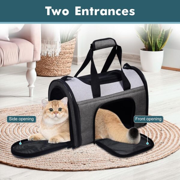 JESPET Soft-Sided Kennel Pet Carrier for Small Dogs, Cats, Puppy, Airline Approved Cat Carriers Dog Carrier Collapsible, Travel Handbag & Car Seat - Image 3