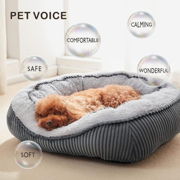 SIWA MARY Dog Beds for Small Medium Large Dogs & Cats. Washable Pet Bed, Orthopedic Dog Sofa Bed, Luxury Wide Side Fancy Design, Soft Calming Sleeping Warming Puppy Bed, Anti-Slip Bottom - Image 3