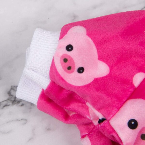 CuteBone Pink Pig Dog Pajamas Cute Cat Clothes Small Pet Pjs Onesie P46S - Image 4