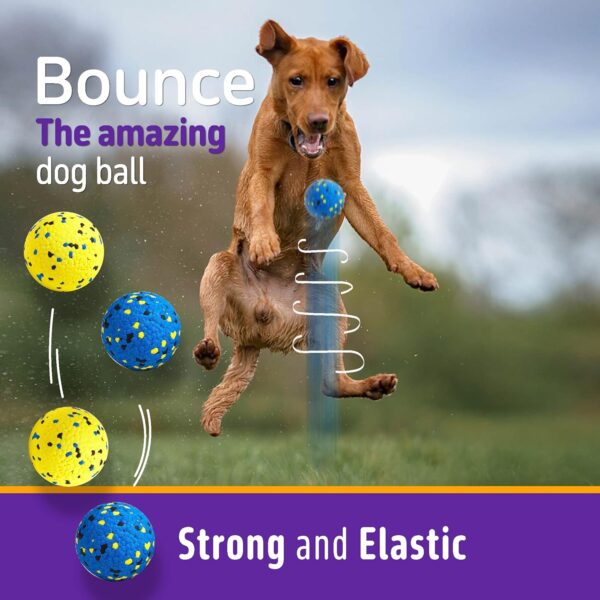 Dog Balls Tennis Ball Toys Dog Toys for Aggressive Chewers Durable Teething Chew Toys Water Toy Fetch Balls for Large Medium Small Dog and Puppies (4 Balls) - Image 4