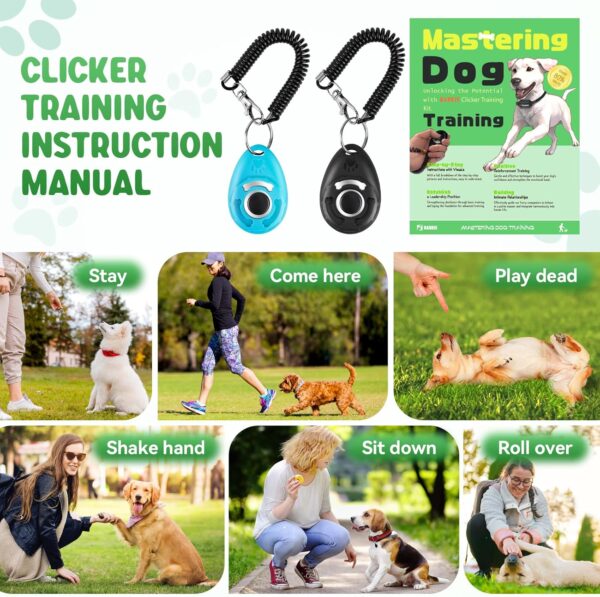 BARKIE Dog Treat Pouch and 2 Dog Training Clickers with Dog Positive Reinforcement Training Booklet (Grey) - Image 4