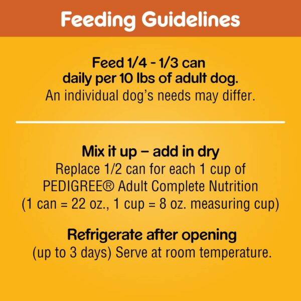 PEDIGREE CHOPPED GROUND DINNER Adult Canned Soft Wet Dog Food with Chicken, 22 oz. Cans (Pack of 12) - Image 6