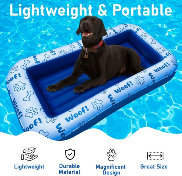 Schwimmer Dog Floats for Pool, River and Ocean - Dog Pool Floats for Small, Medium and Large Dogs - Durable and Dog Float - Dog Pool Float for Pets, Kids and Adults up to 220 lbs - Image 4