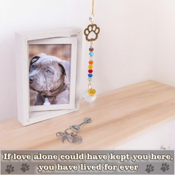 AROU Loss of Dog Sympathy Gift – Pet Memorial Gifts for Dog Set with Keychain, Suncatcher, Candle, Picture Frame – Pet Loss Sympathy Gift for Grieving Friends, Family – Dog Remembrance Gift - Image 6