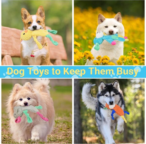 5Pcs Squeaky Dog Toys, Large Dog Toys Unchewable, Crinkle Dog Toys for Large Medium and Small Dogs, Puppy Dog Toys to Keep Them Busy Great Value Dog Toy Bundle - Image 6