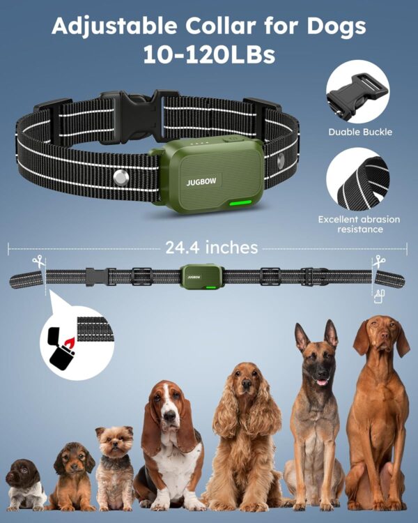 Jugbow Dog Shock Collar 2 Dogs (10-120Lbs) - 3300FT Dog Training Collar with Remote IPX7 Waterproof Electric Collar with 4 Training Modes, Security Lock, Rechargeable e-Collar for All Breeds, Sizes - Image 5