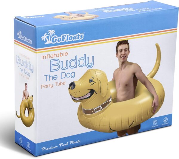 GoFloats Buddy the Dog Party Tube Inflatable Raft, Float in Style (for Adults and Kids) - Image 7