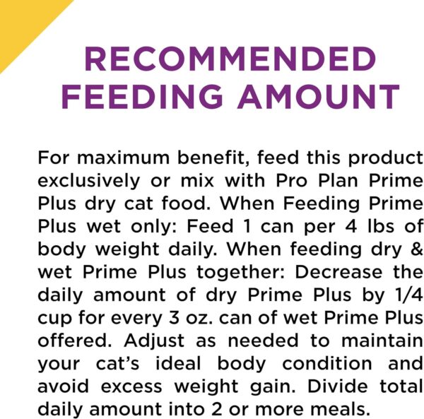 Purina Pro Plan Grain Free Senior Wet Cat Food Pate, SENIOR Adult 7+ Prime Plus Chicken Entree - (Pack of 24) 3 oz. Pull-Top Cans - Image 11