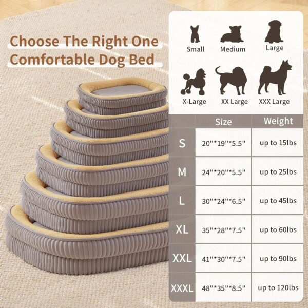 Orthopedic Dog Bed for Medium Dogs Breeds, High Density Egg Crate Foam Dog Sofa Beds,Oval Kennel Bed, Pet Couch Bed with Removable Washable Cover& Non-Slip Bottom - Image 6