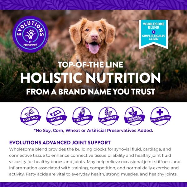 Evolutions by NaturVet Advanced Joint Support 90ct Soft Chews for Dogs - Anchovy Oil, Bone Broth, Collagen, Glucosamine, Turmeric, MSM - Helps Support Synovial Fluid, Cartilage, Connective Tissues - Image 3