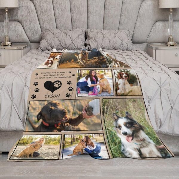 Custom Dog Blanket Personalized Pet Memorial Blanket in Memory of Dog Photo Blanket - Pet Memorial Gifts for Loss of Dog, Loss of Pet Remembrance Gift, in Loving Memory Blanket for Pet Owner Dog Lover - Image 6