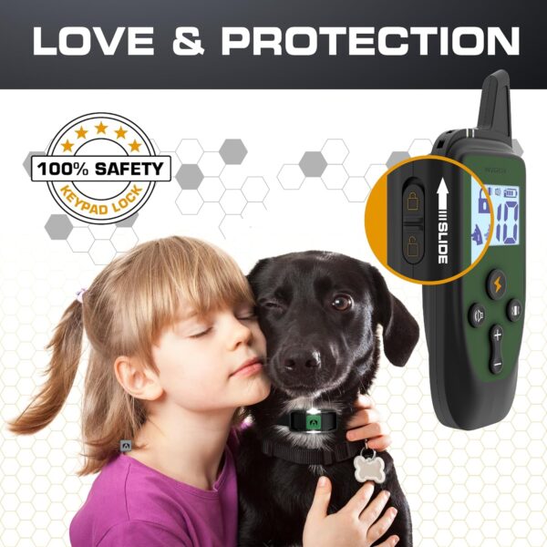 INVIROX Shock Collar for Large Dog [Spark K9] 124 Levels with Remote 1100yd Range, Night-Light Mode for Medium Dogs IP67 Waterproof Training Collar for Dogs - Image 4