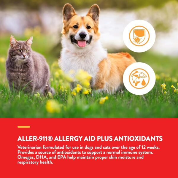 NaturVet – Aller-911 Skin & Coat Allergy Aid Plus Antioxidants – 90 Soft Chews – Supports Immune System, Skin Moisture & Respiratory Health – Enhanced with Omegas, DHA & EPA – for Dogs & Cats - Image 4