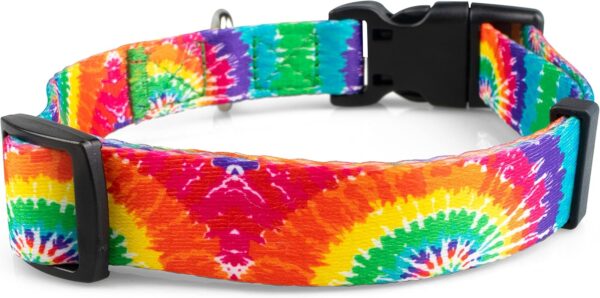 Limeloot Tie Dye Dog Collar for Female and Male Dogs, Medium - Image 2