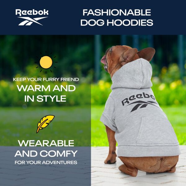 Reebok Dog Hoodie – Fleece Dog Sweater with Leash Hole, Cold Winter Dog Sweatshirt for Small Medium and Large Dogs, Premium Dog Fall Sweater Pullover Hoodie, Cozy Warm Perfect Dog Christmas Outfit - Image 3