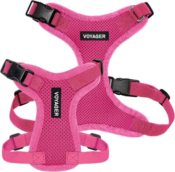 Voyager Step-in Lock Pet Harness - All Weather Mesh, Adjustable Step in Harness for Cats and Dogs by Best Pet Supplies - Fuchsia, XS - Image 7