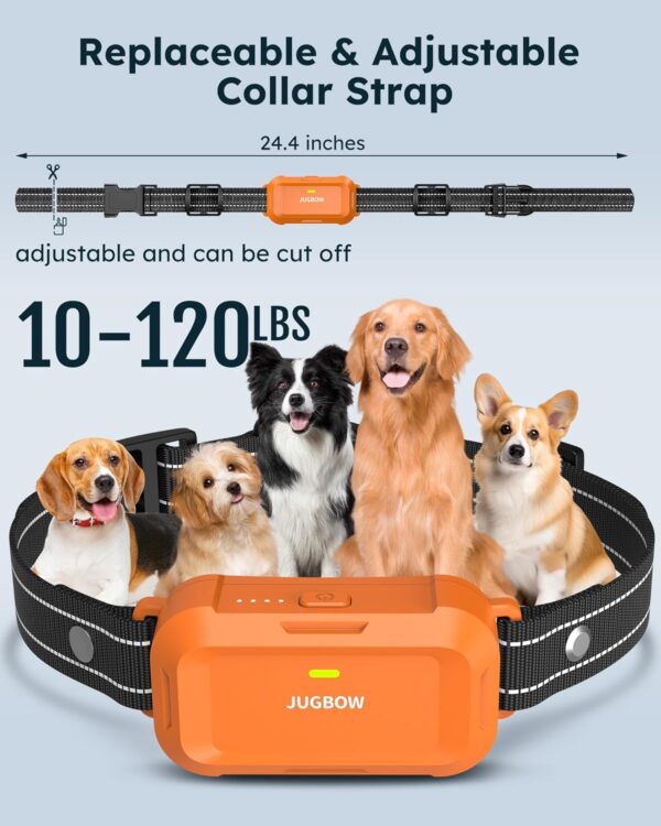 Jugbow Dog Shock Collar 2 Dogs (10-120Lbs) - 4200FT Dog Training Collar with Remote Control, IPX8 Waterproof Rechargeable E Collars for Large Medium Small Dog - Image 5