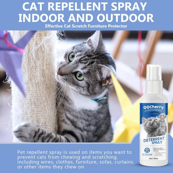 Cat Spray Deterrent, Effective Cat Scratch Furniture Protector-Stay Away from Restricted Areas-for Pet Behavior Training-Indoor and Outdoor Use - Image 2