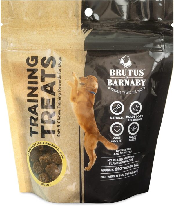 BRUTUS & BARNABY Training Treats for Dogs - Peanut Butter & Banana - All-Natural Healthy Low Calorie Vegan Dog Training Treats - Great to Use for Rewards in Training Your Puppy Or Dog - Image 9