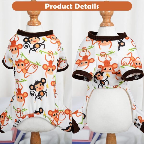 Dog Pajamas for Small Dogs Girl Boy Summer Dog Clothes Puppy Shirt Pjs Soft Doggie Onesie for Yorkie Chihuahua Teacup Cute Pattern Pet Cat Outfits Apparel Clothing - Image 2