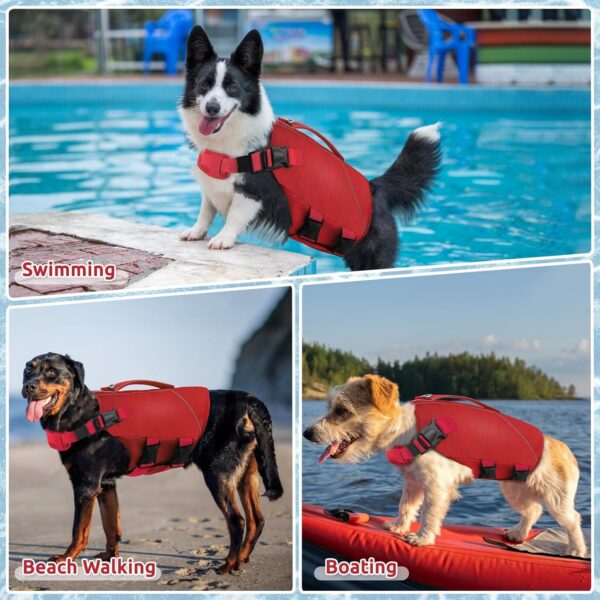 ASENKU Lightweight Dog Life Jacket,Dog Life Vest for Swimming Boating, Dog Swimming Vest with High Flotation Pet Life Jacket for Small Medium and Large Dogs - Image 7