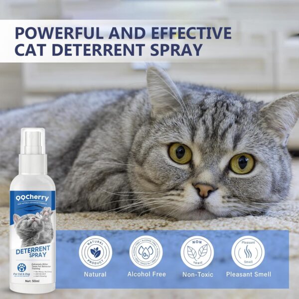 Cat Spray Deterrent, Effective Cat Scratch Furniture Protector-Stay Away from Restricted Areas-for Pet Behavior Training-Indoor and Outdoor Use - Image 3