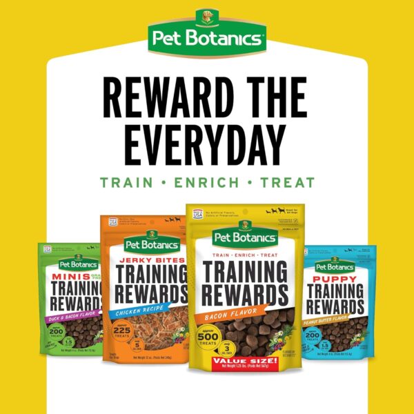 Pet Botanics 12 oz. Pouch Training Rewards Jerky Bites, Chicken Recipe, with 225 Treats Per Bag, The Choice of Top Trainers - Image 8