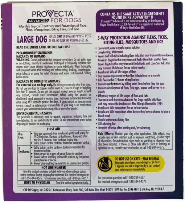 Advanced For Dogs 21-55 lbs. (4 Dose)