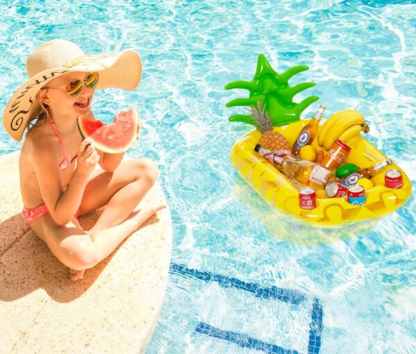 Inflatable Pineapple Drink Holder, Pool Party Drink Float for Water Fun - Image 5