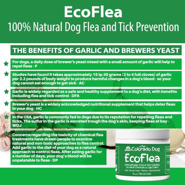 by ColoradoDog - all Natural Chewable Dog Treats for Flea and Tick Treatment and Prevention - 120 Count - no Chemicals, no Mess, no Collars - Image 3