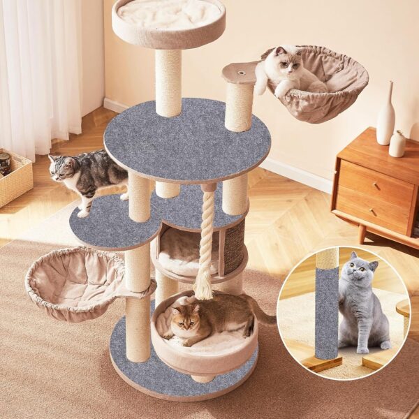 78.7”x15.8” Trimmable Cat Scratching Post Carpet Self-Adhesive Covered Cat Tree Cat Scratcher Replacement Mat DIY Shelves Steps Couch Furniture Protector,Grey … - Image 9