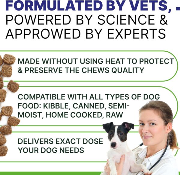 NO Poo Chews for Dogs - Prevent Dog Poop Eating - Coprophagia Treatment - Stool Eating Deterrent - Digestive Health + Breath Aid/Probiotics & Enzymes - Made in USA - 120 Treats - Image 4